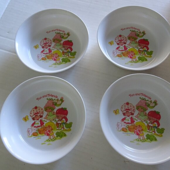 SiLite - Strawberry Shortcake - Melamine Bowls & Plates 3242, 3101 Vintage 1982 - Picture 5 of 8